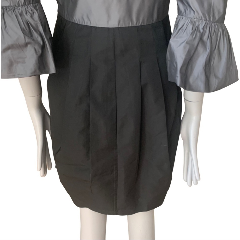 BCBGMAXAZRIA Natasha Embellished Bell Sleeve Taffeta Dress Party - Picture 14 of 16